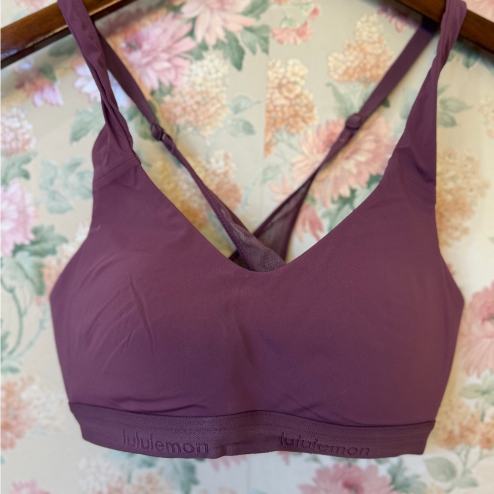 lululemon athletica Deep Plum Strappy Sports Bra